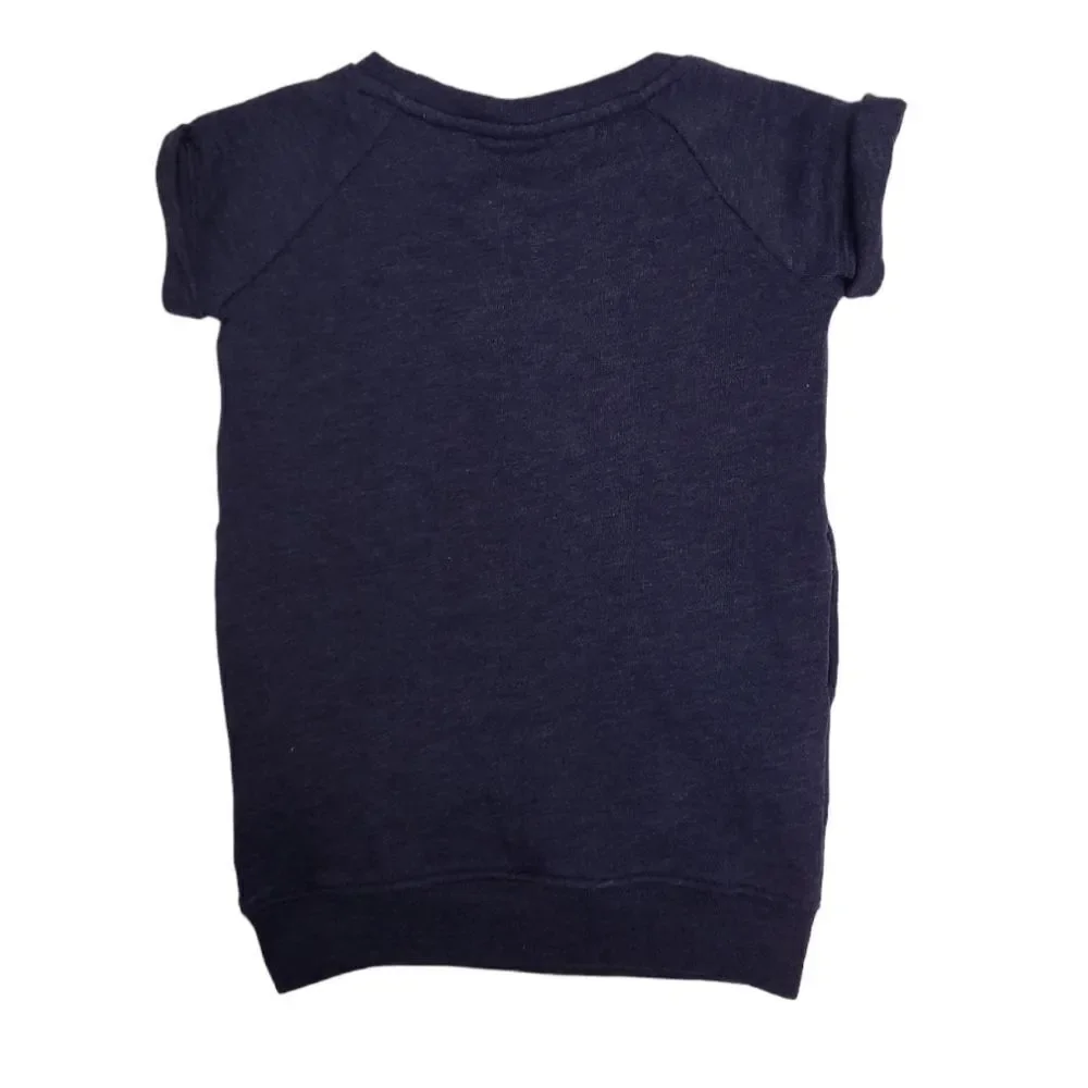GAP blue short sleeve shooting star glitter sweatshirt dress with‎ pockets 2T